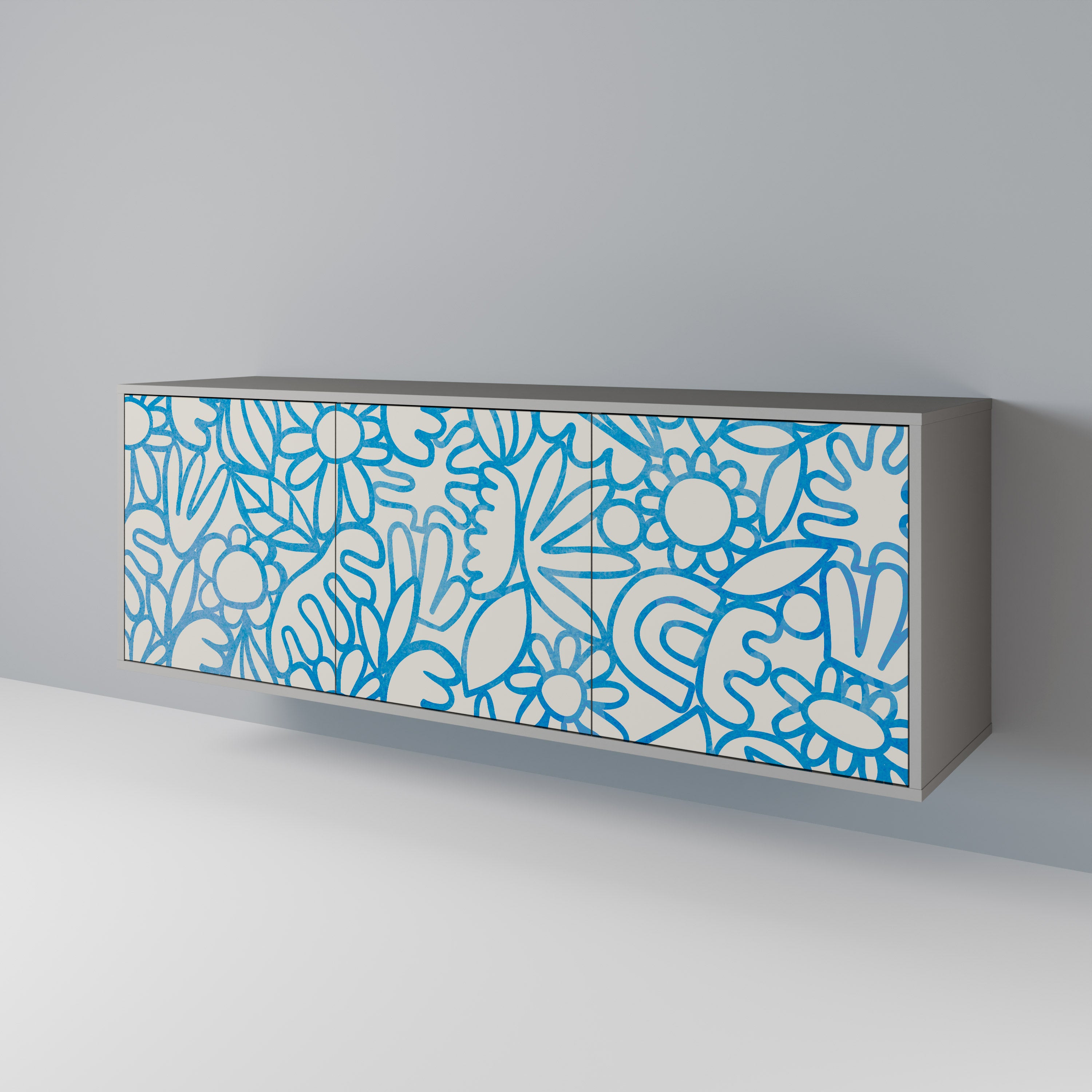 BLOOMY MORNING 3-Door Sideboard