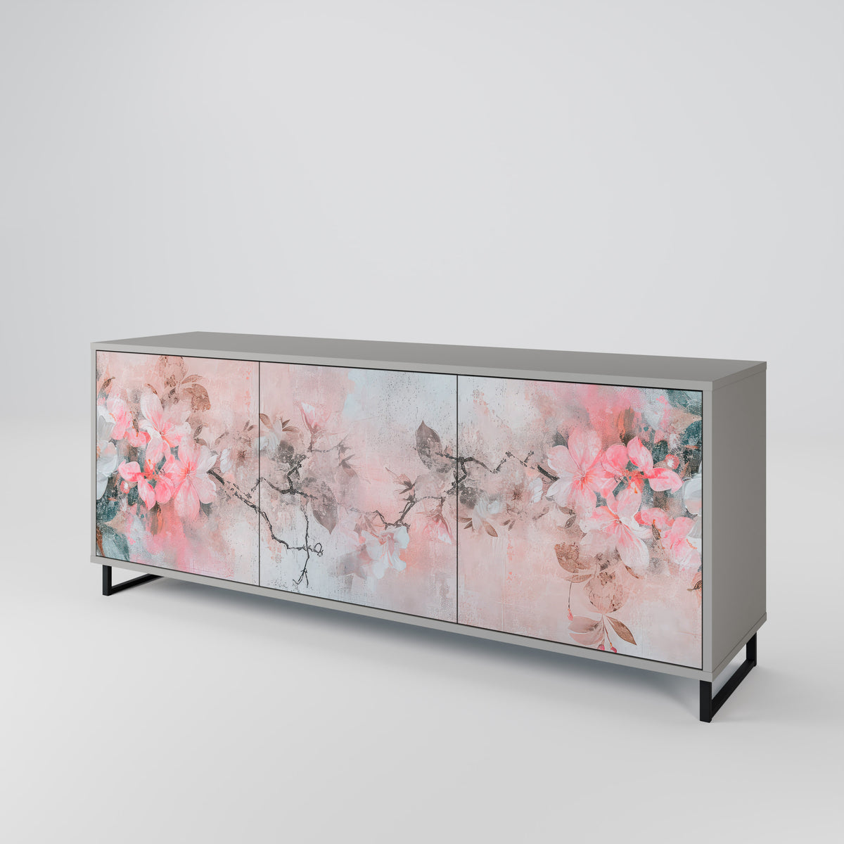 CHERRY BLOSSOM Skänk med tre dörrar