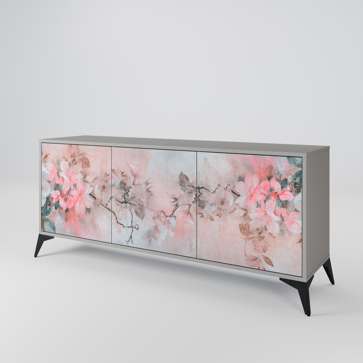 CHERRY BLOSSOM Skänk med tre dörrar