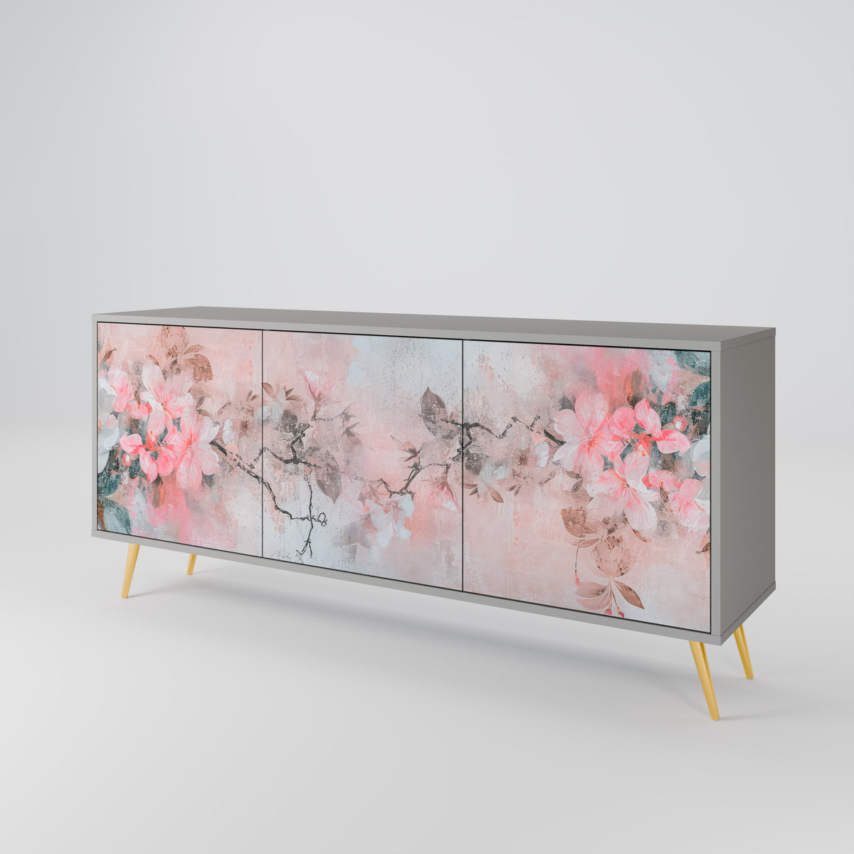 CHERRY BLOSSOM Skänk med tre dörrar