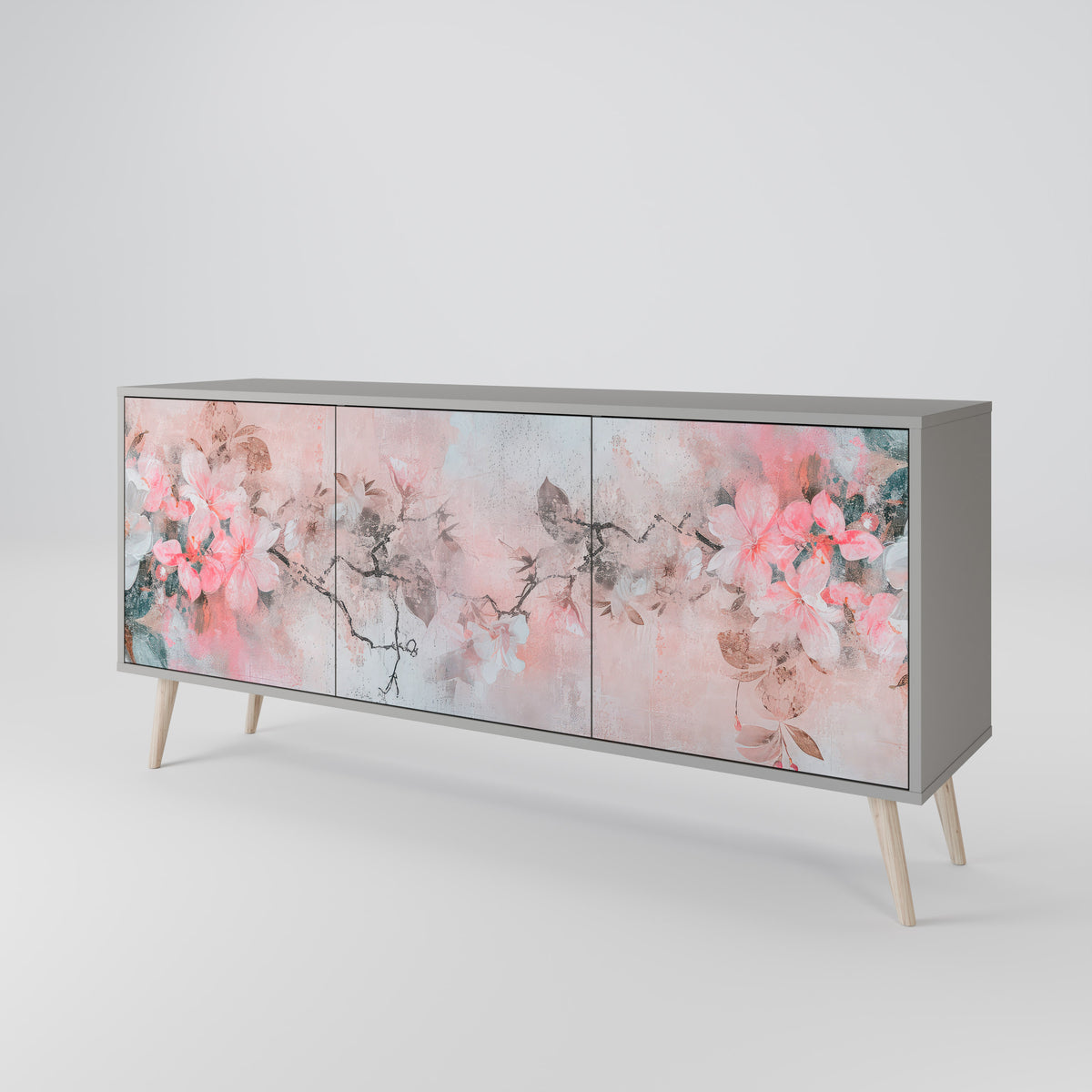 CHERRY BLOSSOM Skänk med tre dörrar