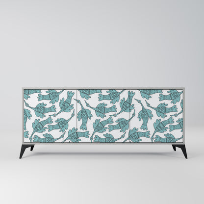 WATERSPOUT SONGIBIRD 3-Door Sideboard in Grey Finish