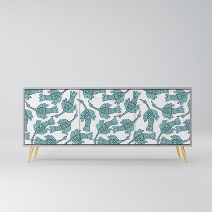 WATERSPOUT SONGIBIRD 3-Door Sideboard in Grey Finish