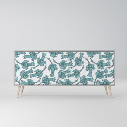 WATERSPOUT SONGIBIRD 3-Door Sideboard in Grey Finish