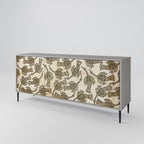 ALMONDINE SONGBIRD 3-Door Sideboard in Grey Finish