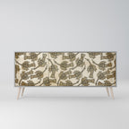 ALMONDINE SONGBIRD 3-Door Sideboard in Grey Finish