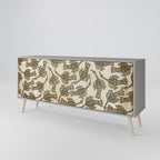 ALMONDINE SONGBIRD 3-Door Sideboard in Grey Finish