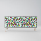 INDIAN FISH skänk med 3 dörrar