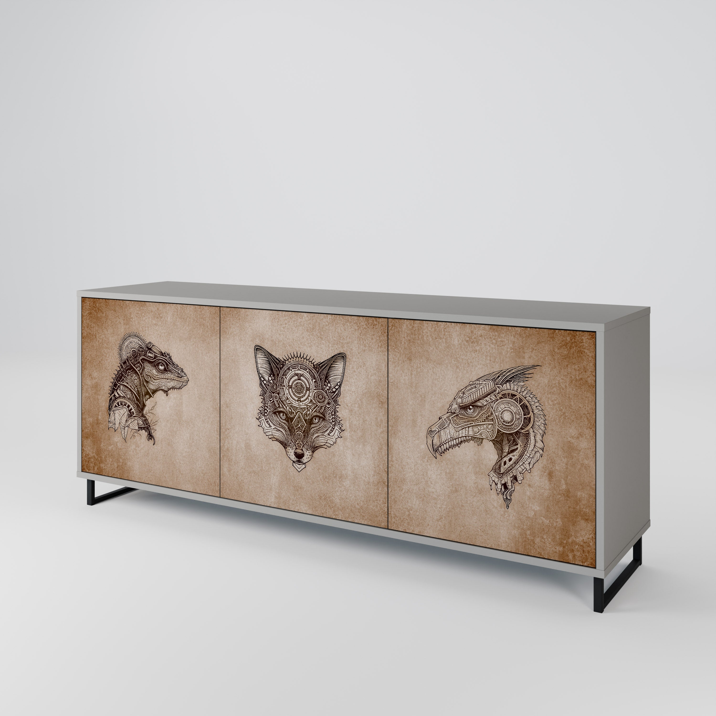 STEAMPUNK CLAN 3-Door Sideboard