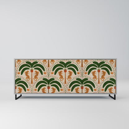 DANCING PREDATORS 3-Door Sideboard in Grey Finish