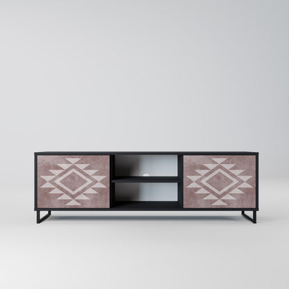 MARVEL MOSAIC 2-Door TV Stand in Black Finish