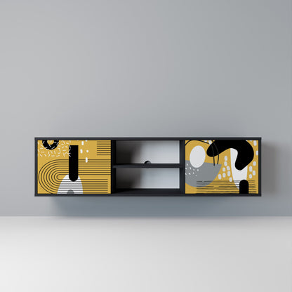 SHAPESHIFT SYMPHONY 2-Door TV Stand in Black Finish