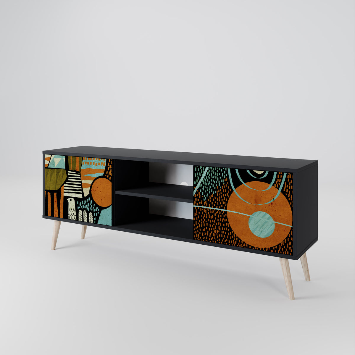 GEODE GLIMMER TV-bänk med två dörrar