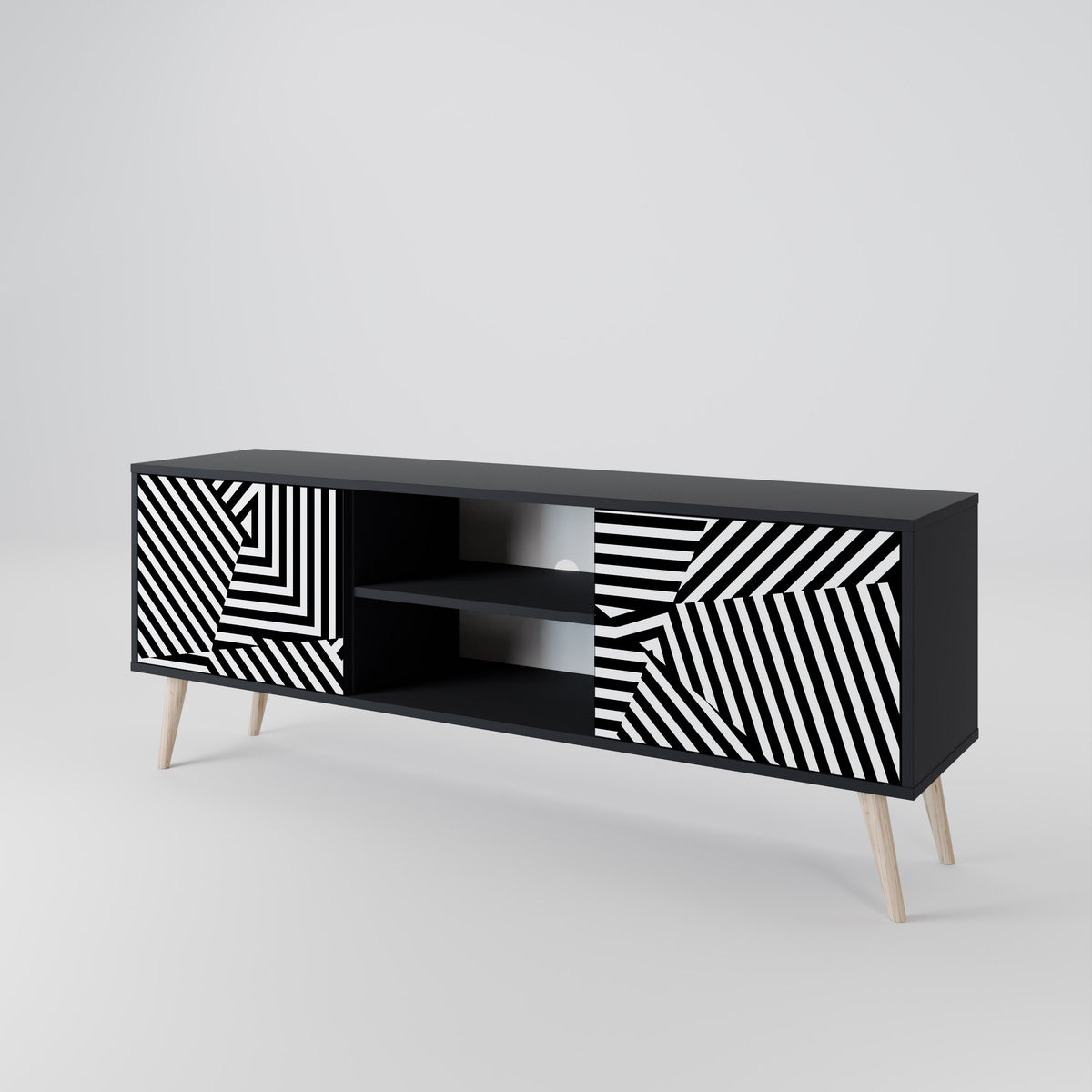 ILLUSIONARY LATTICE TV-bänk med två dörrar