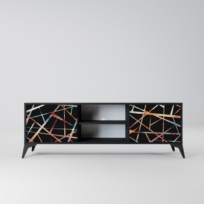 POLYGON VERVE 2-Door TV Stand in Black Finish