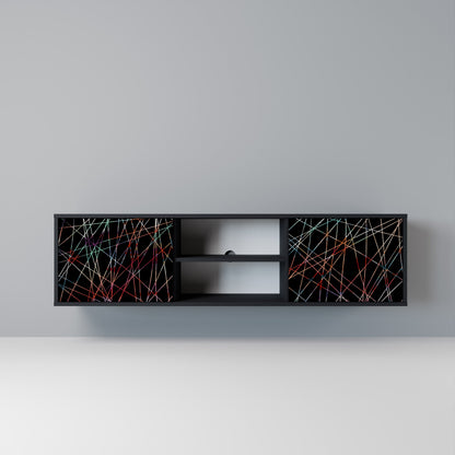 LUMINOUS SNARE 2-dörrars TV-bänk i svart finish
