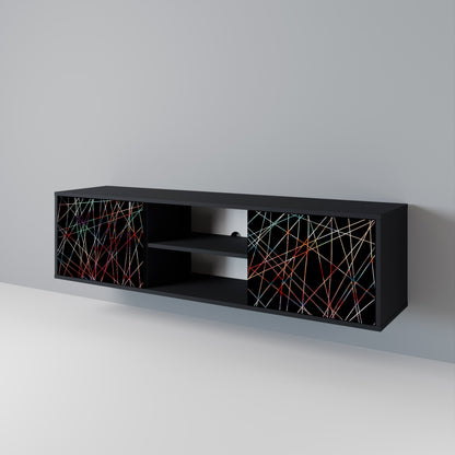LUMINOUS SNARE 2-dörrars TV-bänk i svart finish