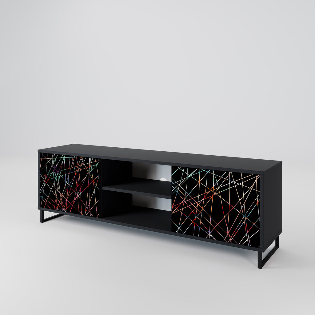 LUMINOUS SNARE 2-dörrars TV-bänk i svart finish