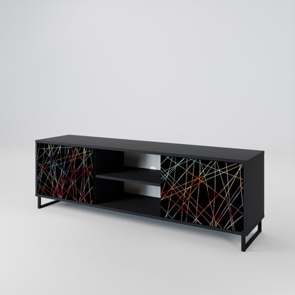 LUMINOUS SNARE 2-dörrars TV-bänk i svart finish