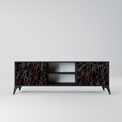 LUMINOUS SNARE 2-dörrars TV-bänk i svart finish