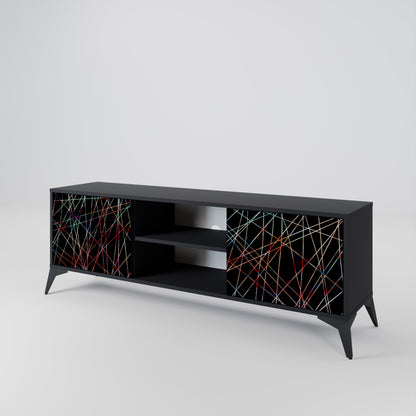 LUMINOUS SNARE 2-dörrars TV-bänk i svart finish