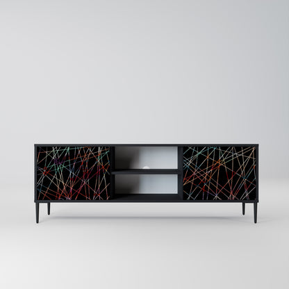 LUMINOUS SNARE 2-dörrars TV-bänk i svart finish