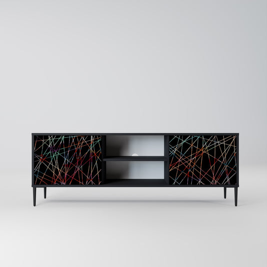 LUMINOUS SNARE 2-dörrars TV-bänk i svart finish