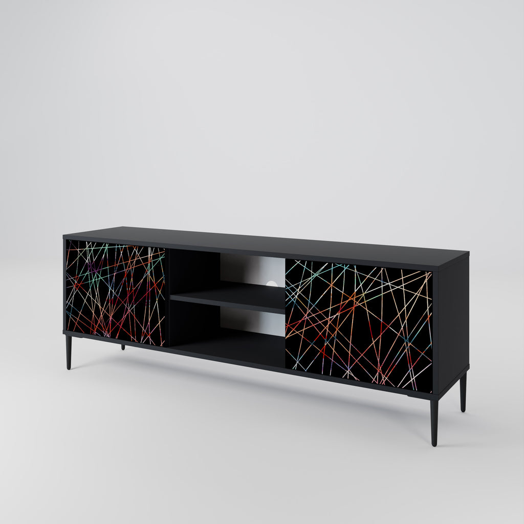 LUMINOUS SNARE 2-dörrars TV-bänk i svart finish