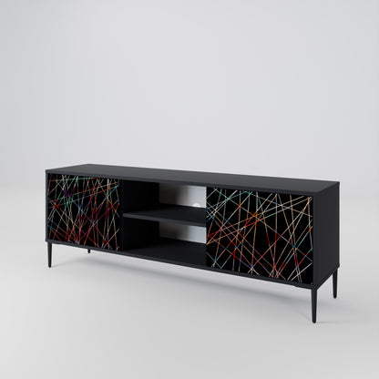 LUMINOUS SNARE 2-dörrars TV-bänk i svart finish
