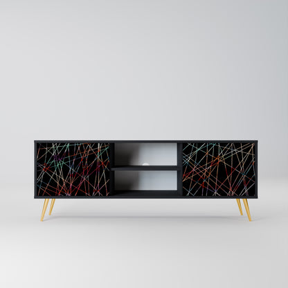 LUMINOUS SNARE 2-dörrars TV-bänk i svart finish