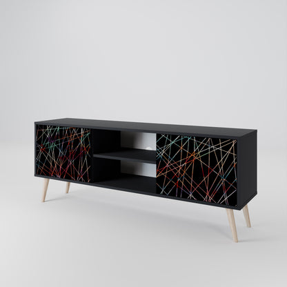LUMINOUS SNARE 2-dörrars TV-bänk i svart finish