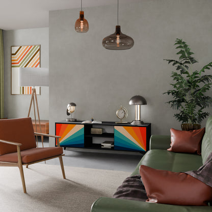 PRISM CONCUSSION 2-dörrars TV-bänk i svart finish