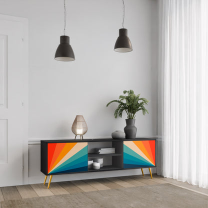 PRISM CONCUSSION 2-dörrars TV-bänk i svart finish