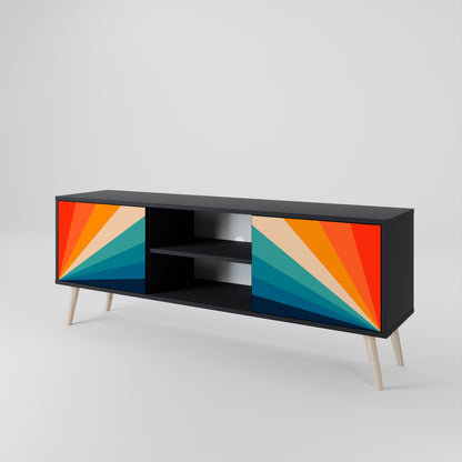PRISM CONCUSSION 2-dörrars TV-bänk i svart finish