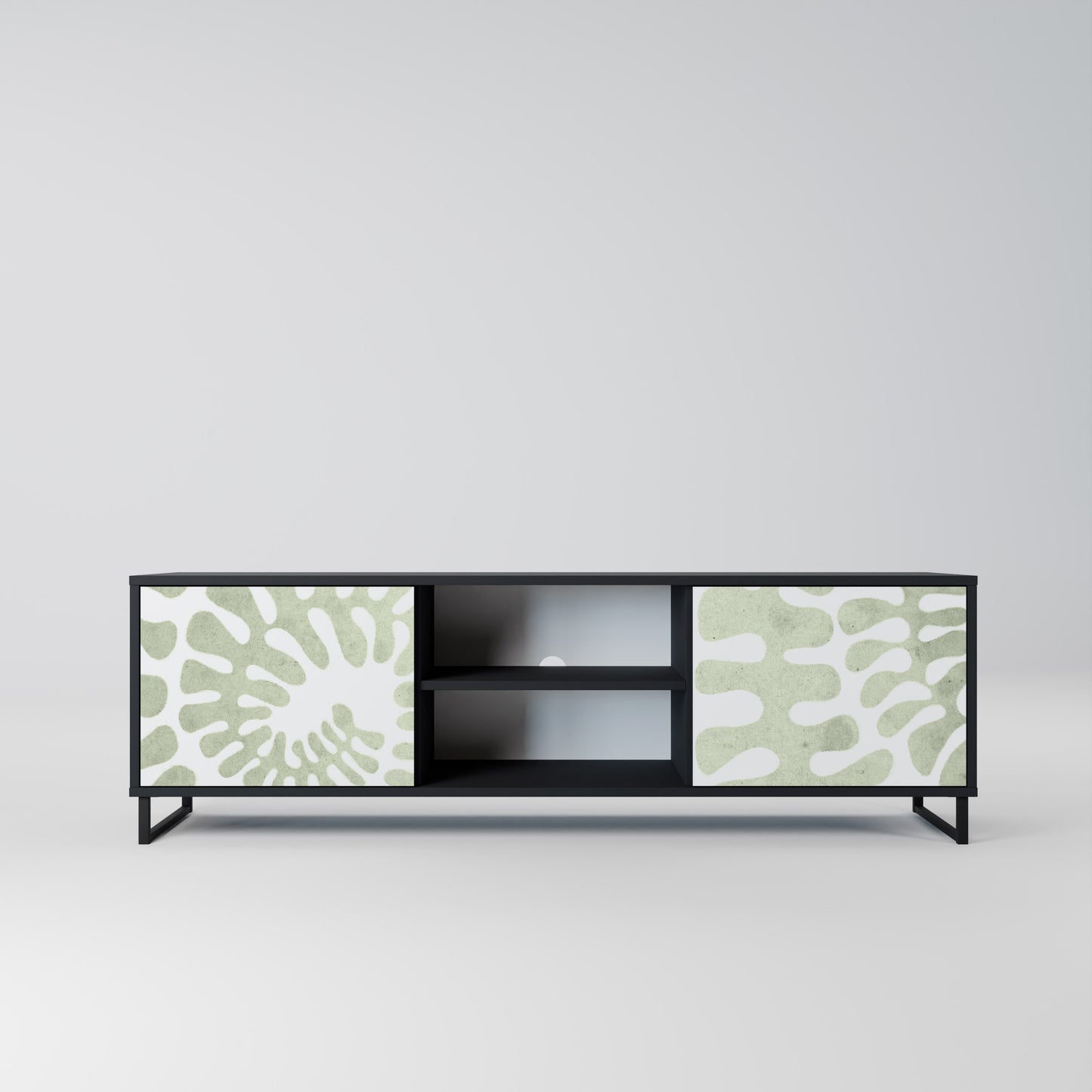 HELIX DANCE 2-Door TV Stand in Black Finish