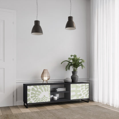 HELIX DANCE 2-Door TV Stand in Black Finish