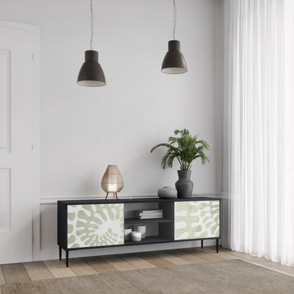 HELIX DANCE 2-Door TV Stand in Black Finish