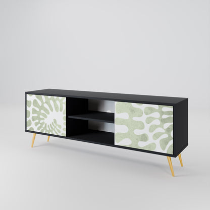 HELIX DANCE 2-Door TV Stand in Black Finish
