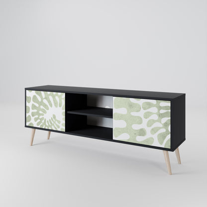 HELIX DANCE 2-Door TV Stand in Black Finish
