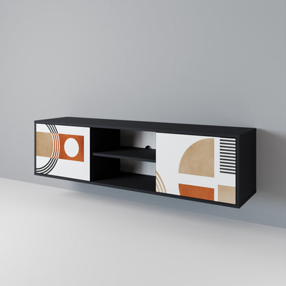 CIRCLE RHYTM 2-Door TV Stand in Black Finish