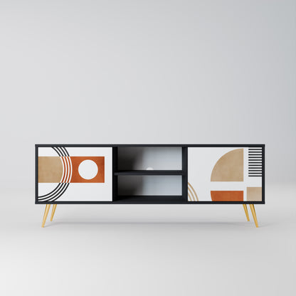 CIRCLE RHYTM 2-Door TV Stand in Black Finish