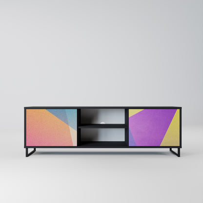 LJUS GEOMETRY 2-dörrars TV-bänk i svart finish