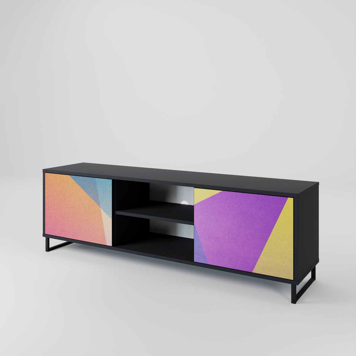 BRIGHT GEOMETRY TV-bänk med två dörrar