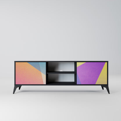 LJUS GEOMETRY 2-dörrars TV-bänk i svart finish