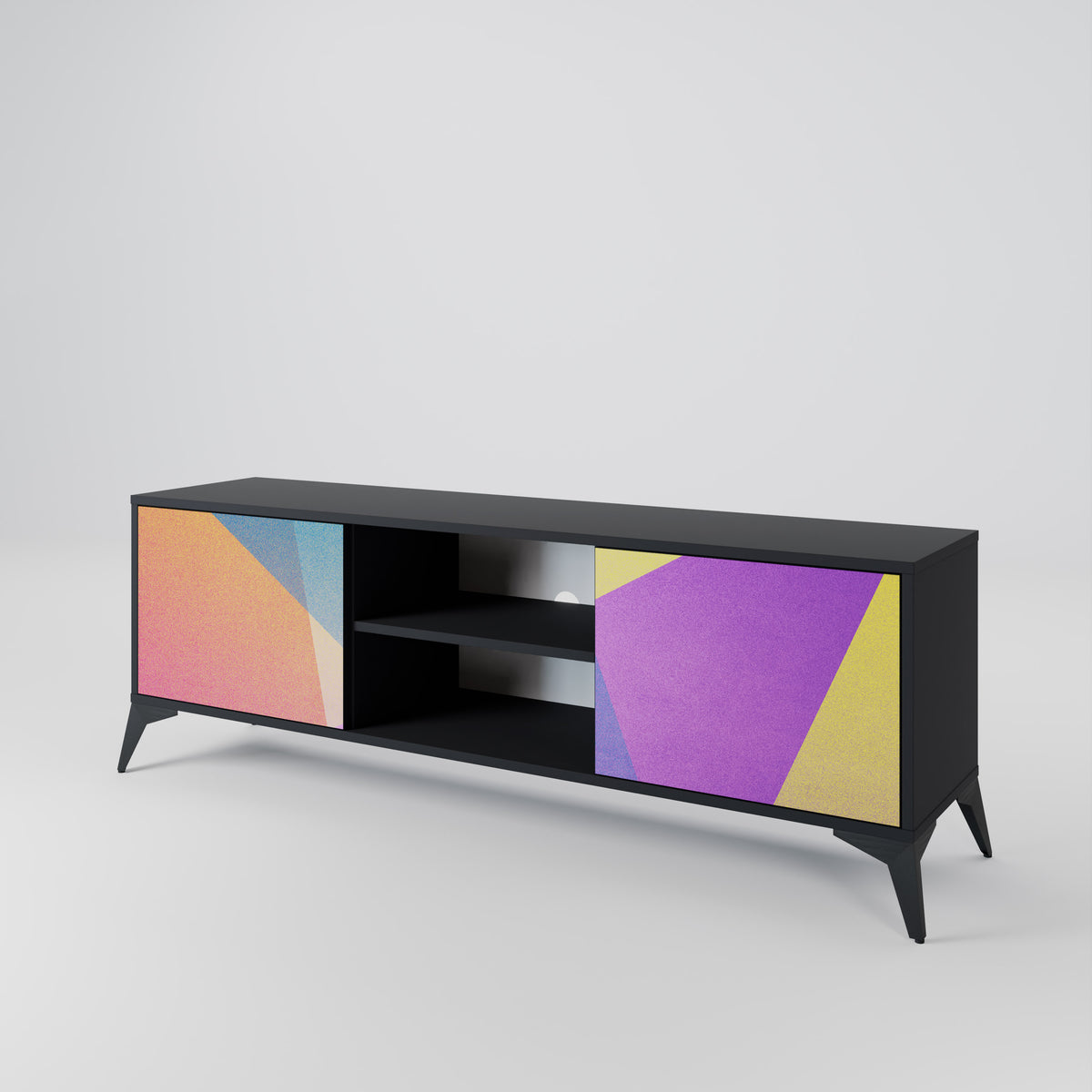 BRIGHT GEOMETRY TV-bänk med två dörrar