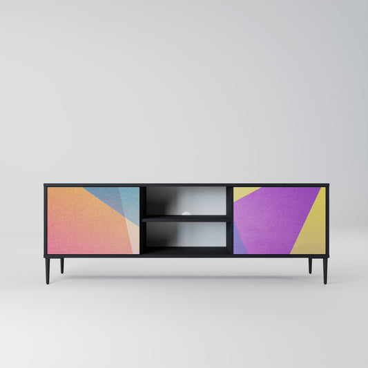 LJUS GEOMETRY 2-dörrars TV-bänk i svart finish