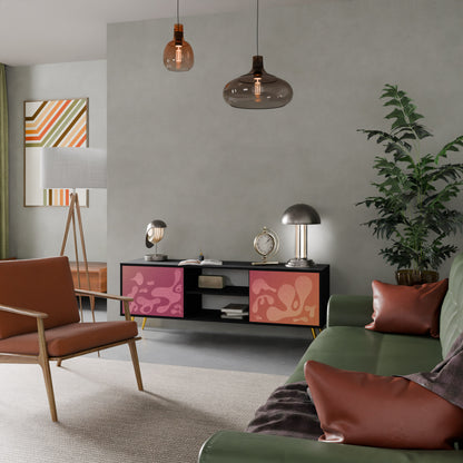 IRREGULAR ROSA 2-dörrars TV-bänk i svart finish