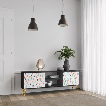 ENERGETIC SPOTS 2-dörrars TV-bänk i svart finish