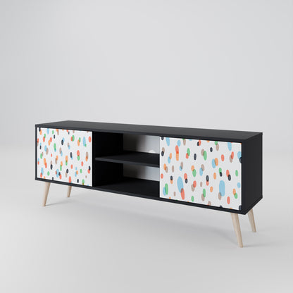 ENERGETIC SPOTS 2-dörrars TV-bänk i svart finish