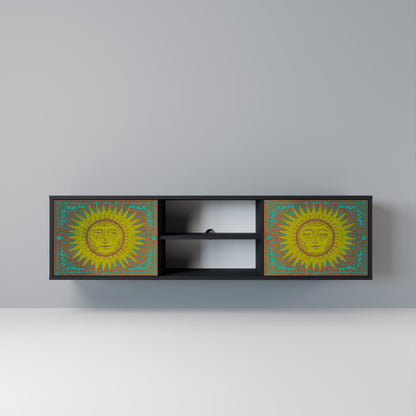 SUNSHINE EULOGY 2-Door TV Stand in Black Finish